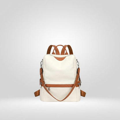 Women’s Leather Backpack – Elegant Convertible Backpack Purse and Stylish Leather Shoulder Bag for Everyday Use(OFF WHITE)