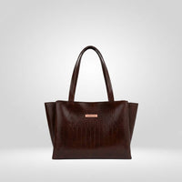 Large Capacity Croco Pattern Tote Bags For Womens Big Purses And Handbags Ladies Big Shoulder Bag(BROWN)