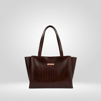 Large Capacity Croco Pattern Tote Bags For Womens Big Purses And Handbags Ladies Big Shoulder Bag(BROWN)