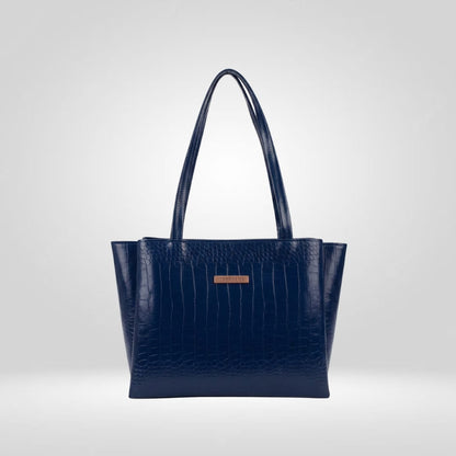 Large Capacity Croco Pattern Tote Bags For Womens Big Purses And Handbags Ladies Big Shoulder Bag(BLUE)