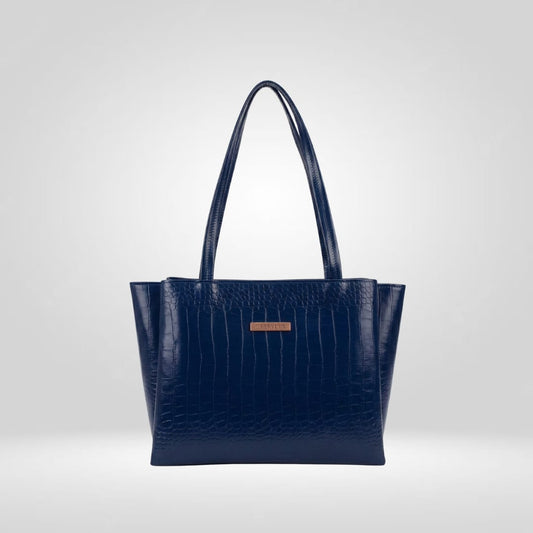 Large Capacity Croco Pattern Tote Bags For Womens Big Purses And Handbags Ladies Big Shoulder Bag(BLUE)