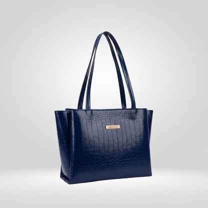 Large Capacity Croco Pattern Tote Bags For Womens Big Purses And Handbags Ladies Big Shoulder Bag(BLUE)